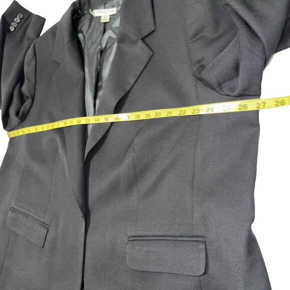 Pendleton Plus Women's Black One Button Blazer 100% Virgin Wool Sz 24W - Picture 5 of 10